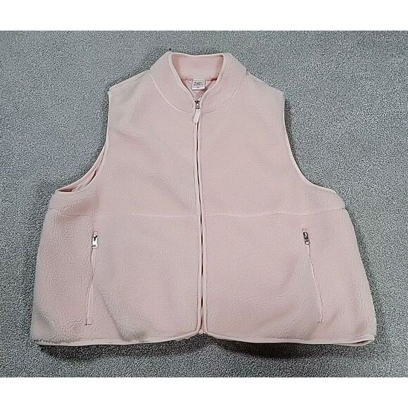 Shiny By Nature‎ Pink Women's Zip up Vest w/pockets -2xl polyester - Picture 1 of 9